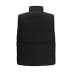 Black Recycled Polyester Sleeveless Jacket