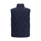 Blue Polyamide Sleeveless Jacket