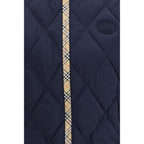 Blue Polyamide Sleeveless Jacket
