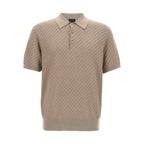 Beige Cotton Polo Shirt