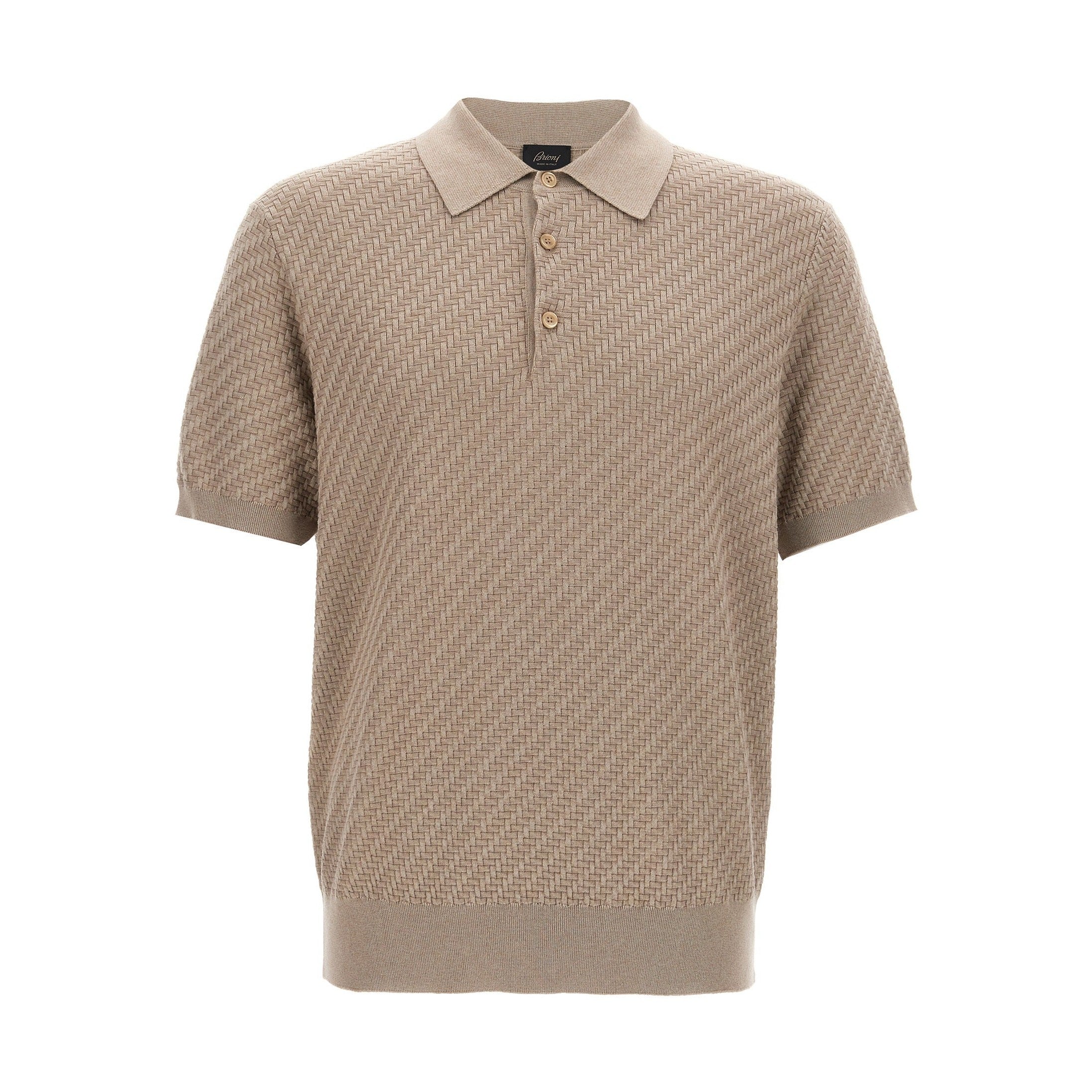 Beige Cotton Polo Shirt