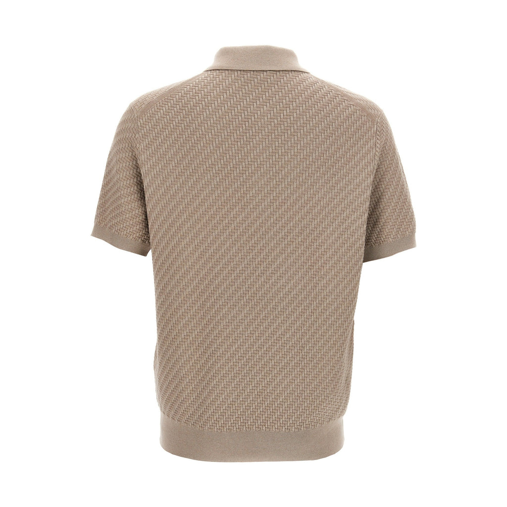 Beige Cotton Polo Shirt