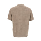 Beige Cotton Polo Shirt