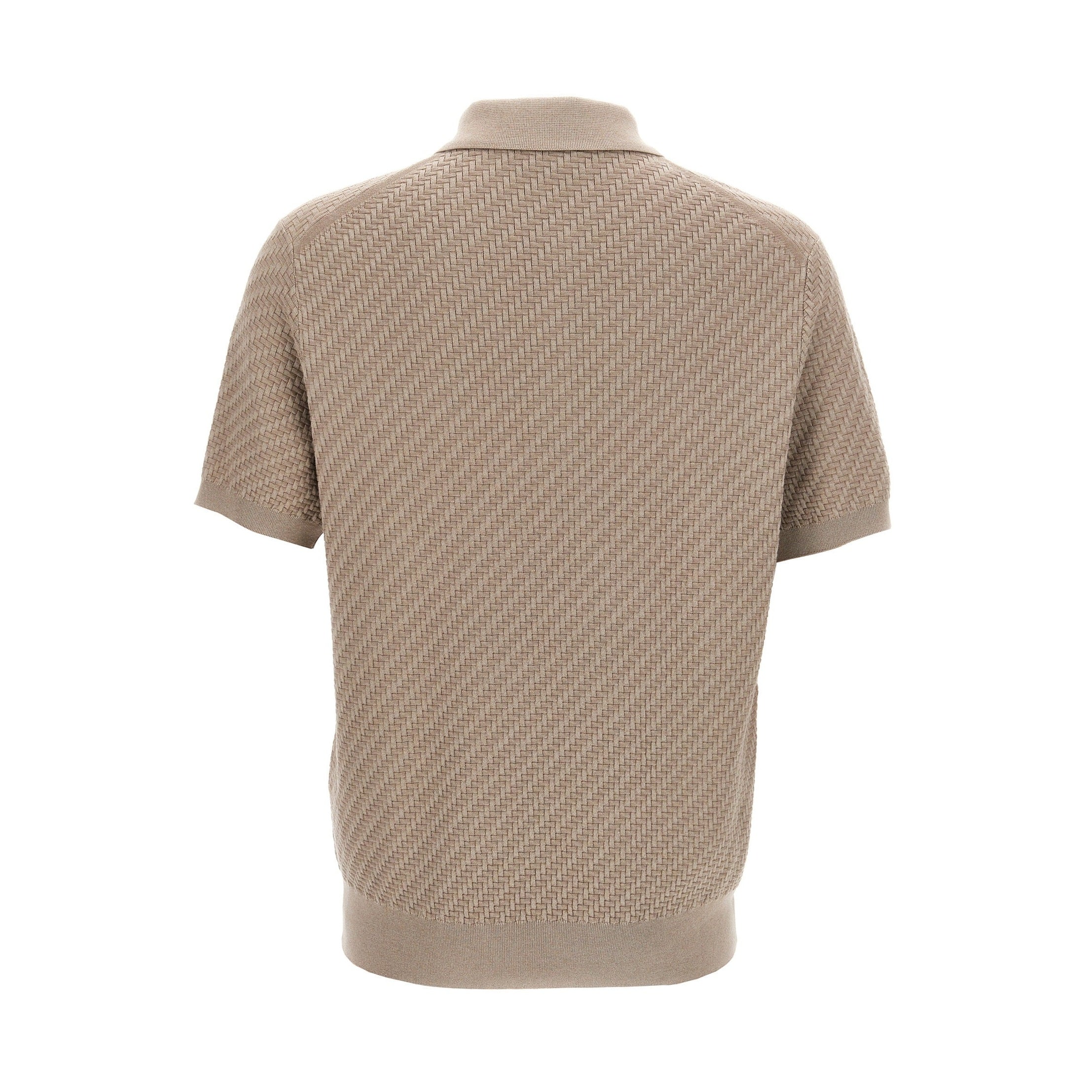 Beige Cotton Polo Shirt