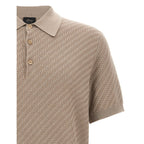 Beige Cotton Polo Shirt