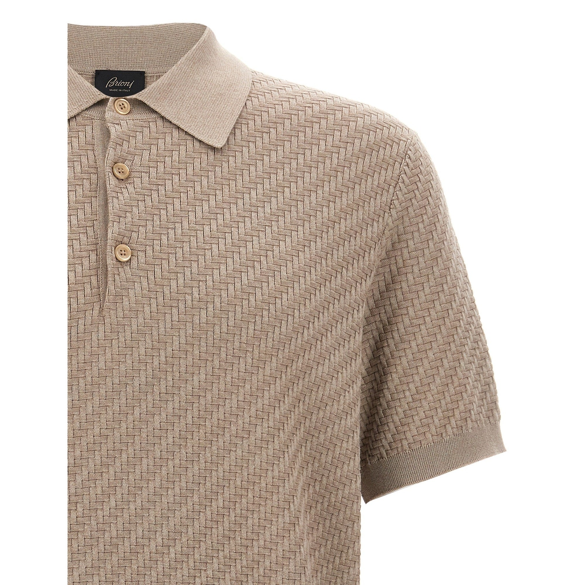 Beige Cotton Polo Shirt