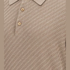 Beige Cotton Polo Shirt