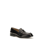Black Calf Leather Bos Taurus Slip-On Loafers