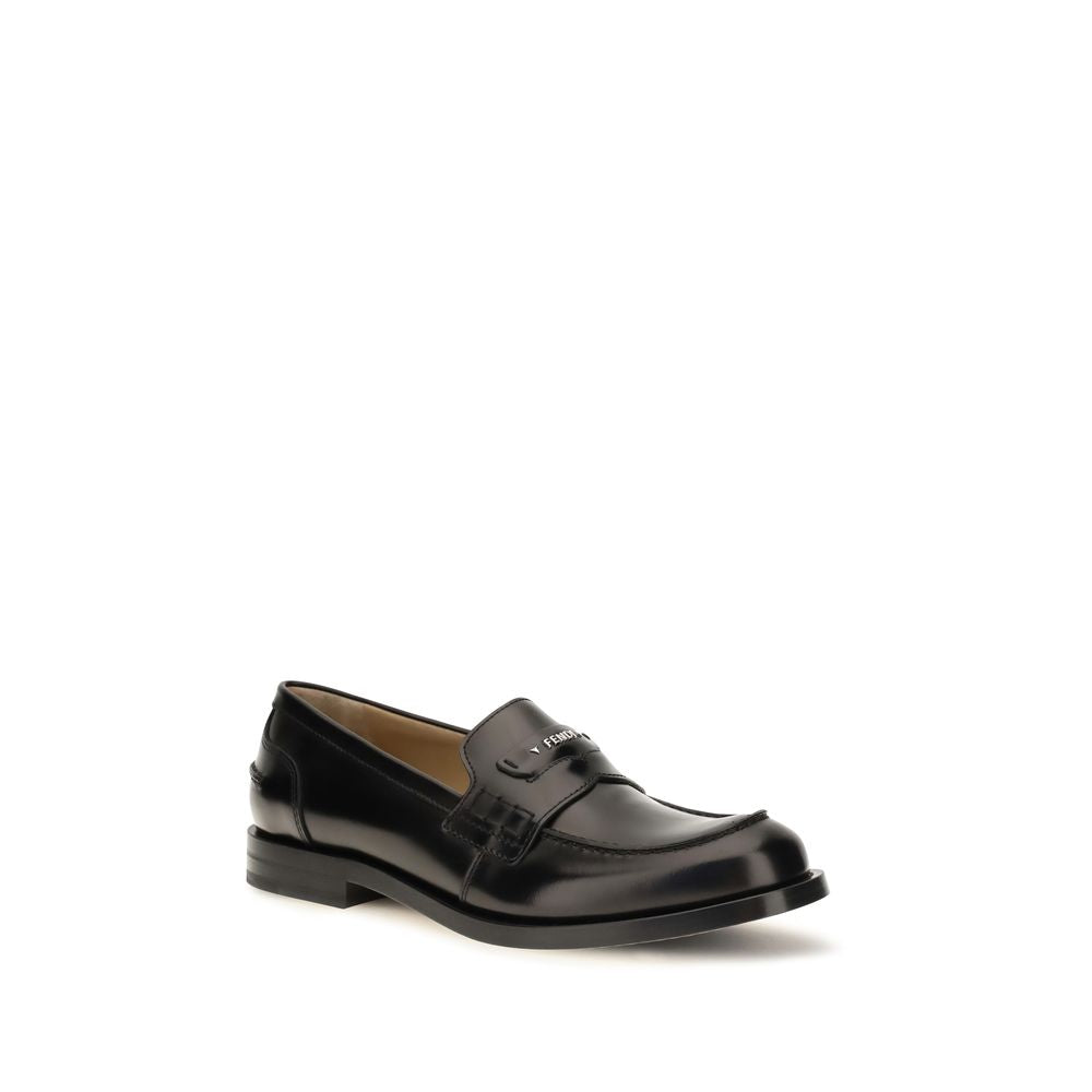 Black Calf Leather Bos Taurus Slip-On Loafers