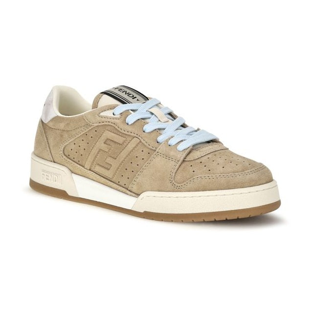 Beige Suede Leather Sneakers