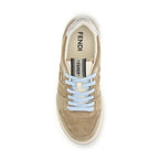 Beige Suede Leather Sneakers
