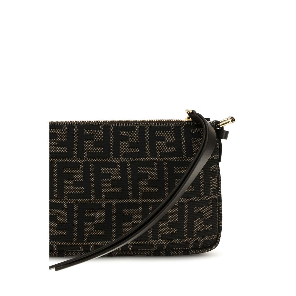 Brown Polyester Shoulder Bag