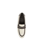 Beige Polyamide Slip-On Loafers