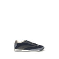 Blue Suede Leather Low Top Sneakers