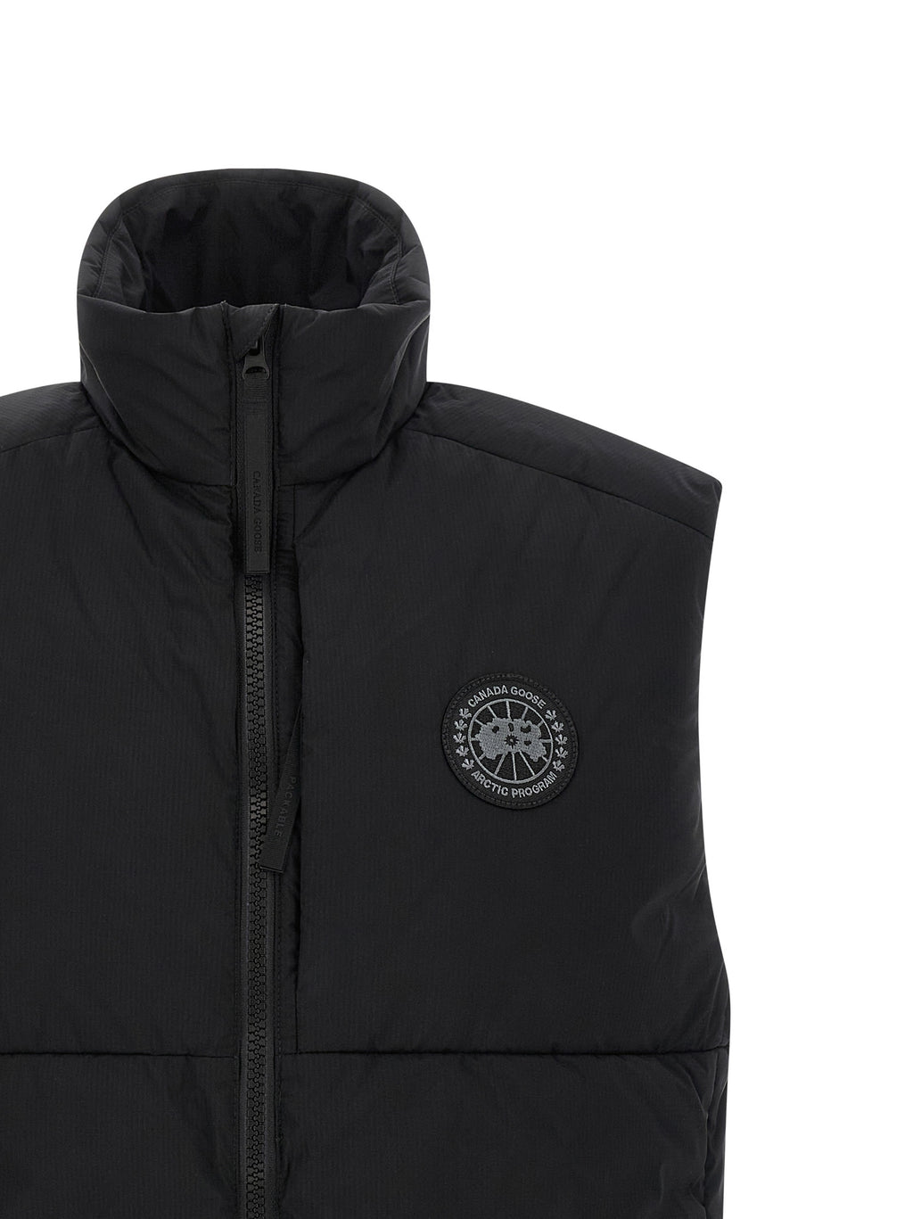 Black Polyamide Sleeveless Jacket