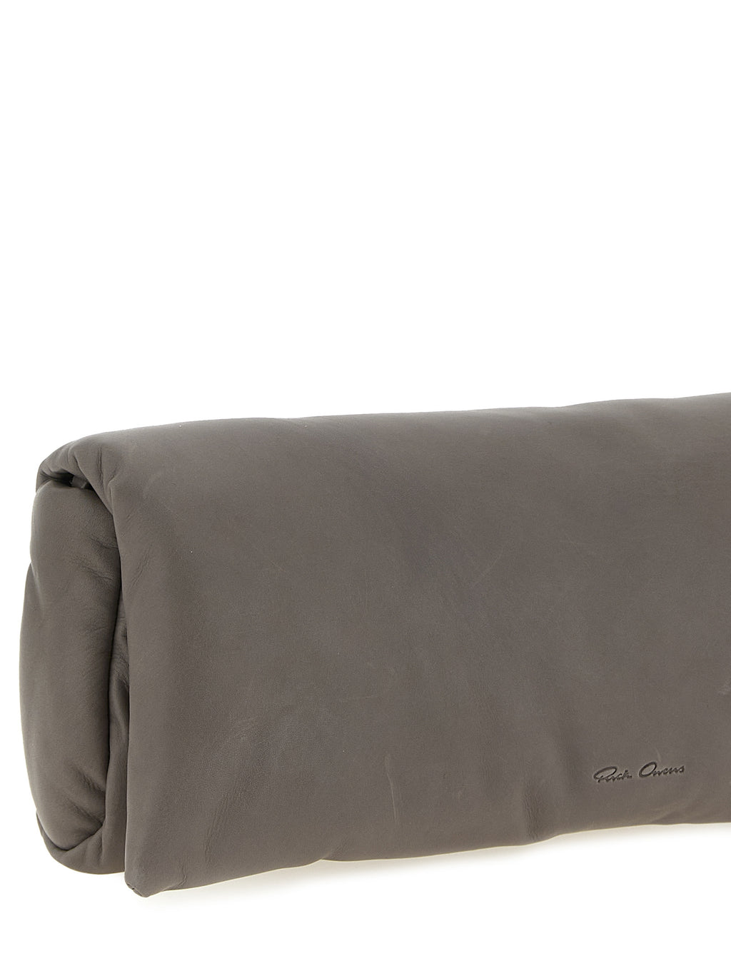 Gray Calfskin Clutch Bag
