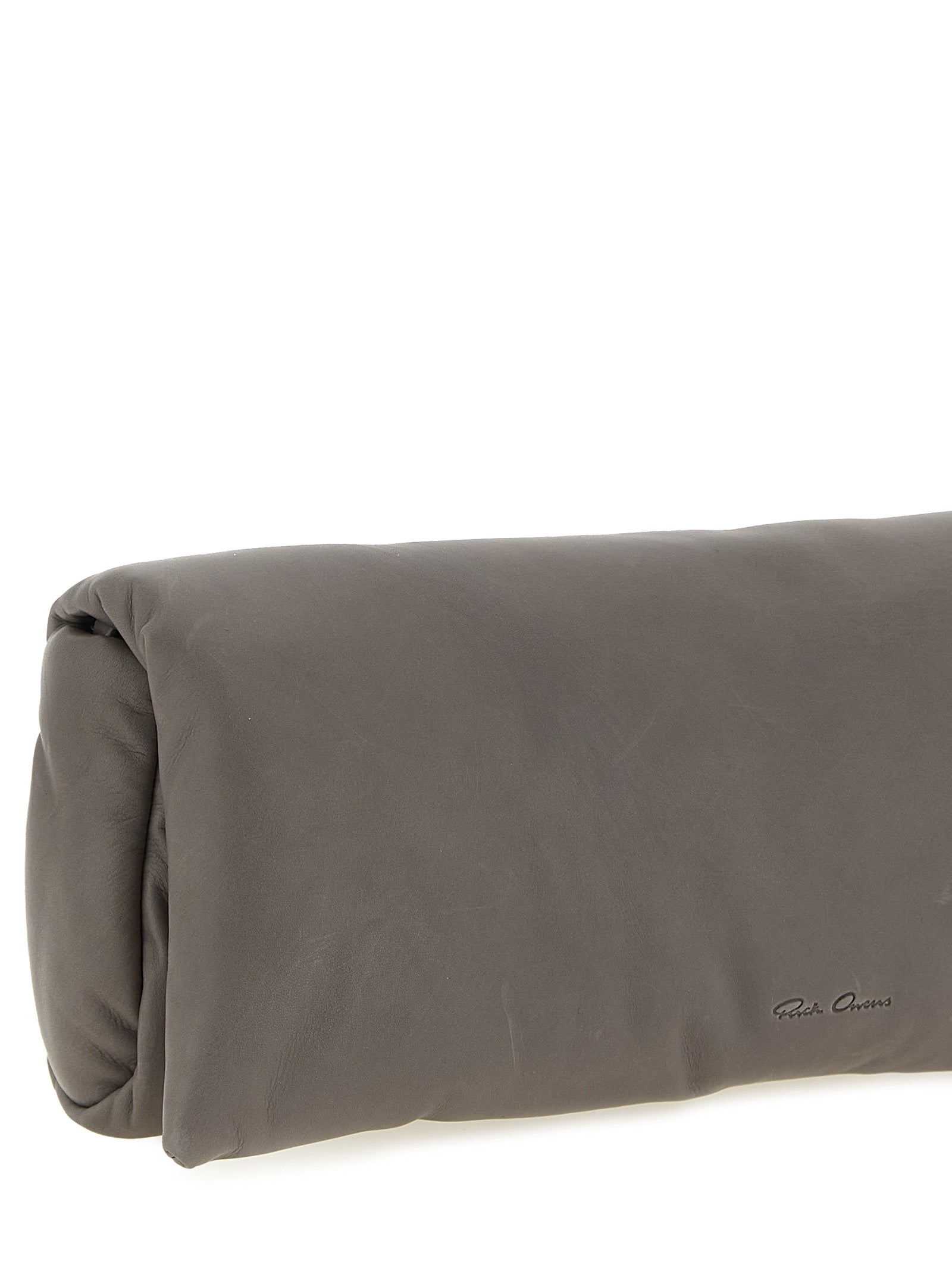 Gray Calfskin Clutch Bag