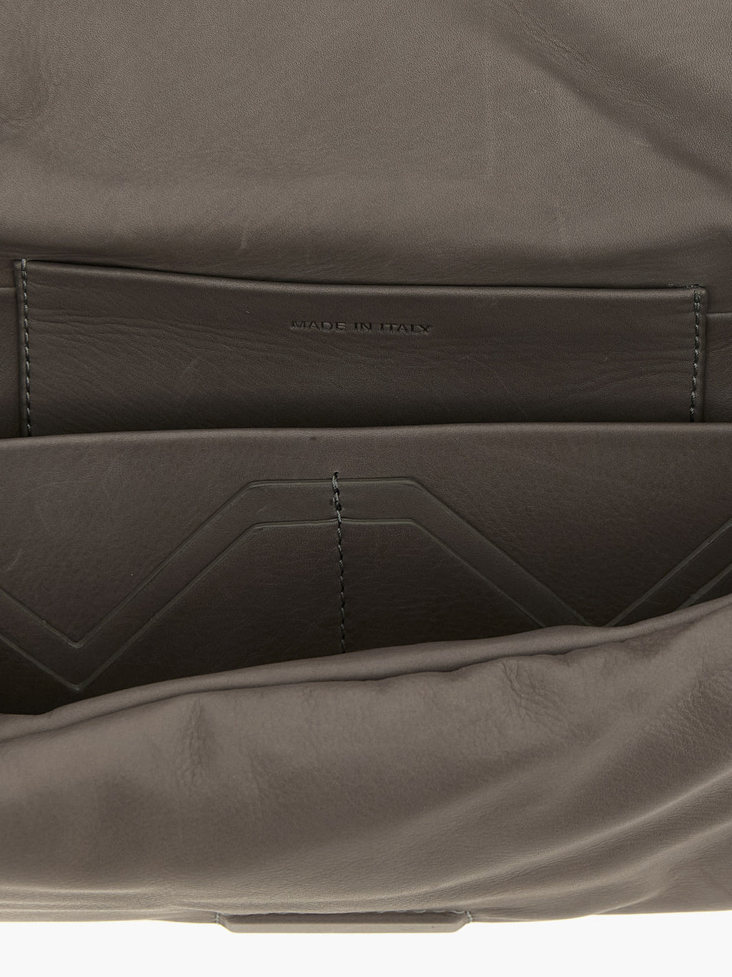 Gray Calfskin Clutch Bag