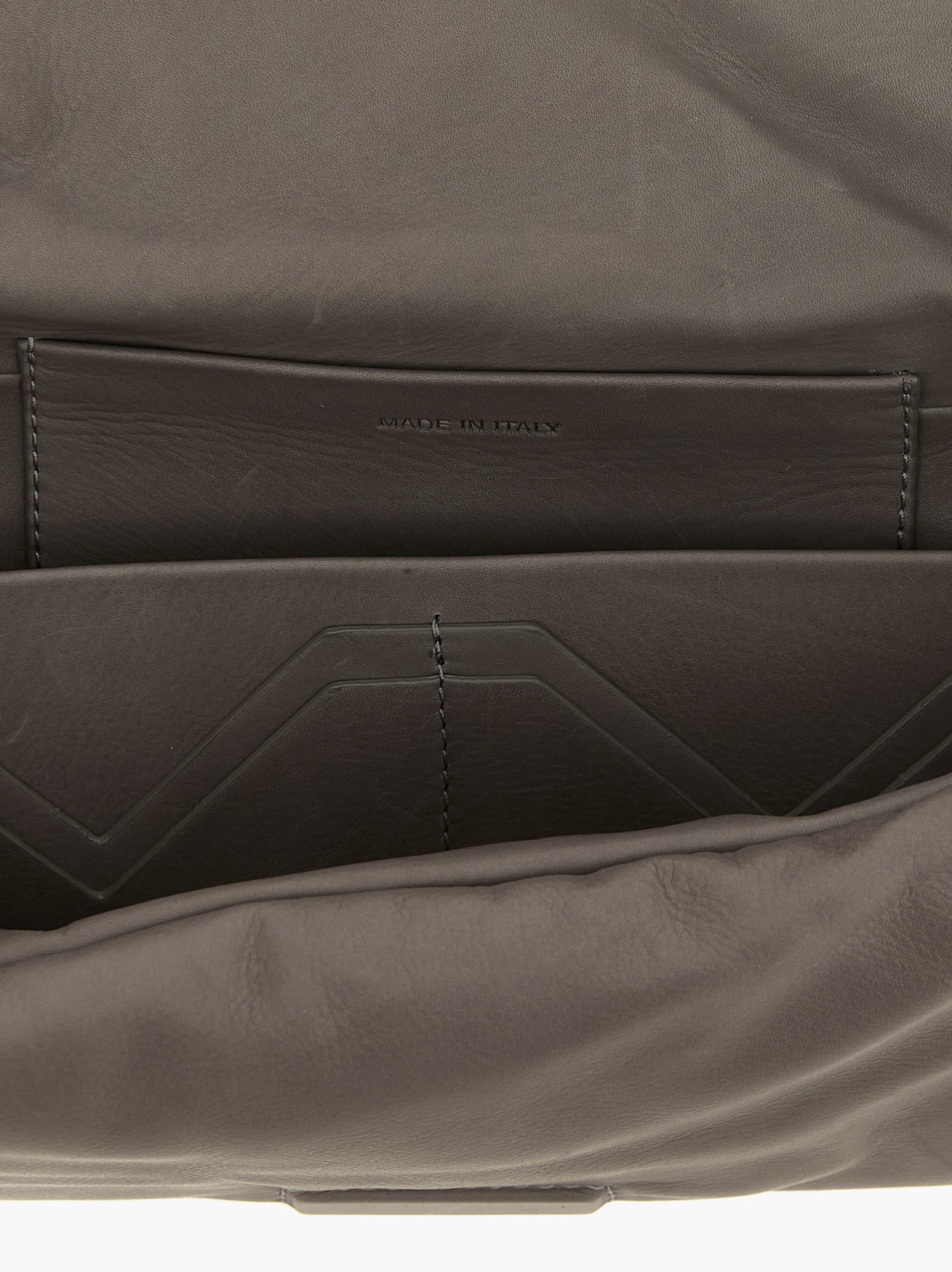 Gray Calfskin Clutch Bag