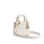 White Lamb Leather Handbag