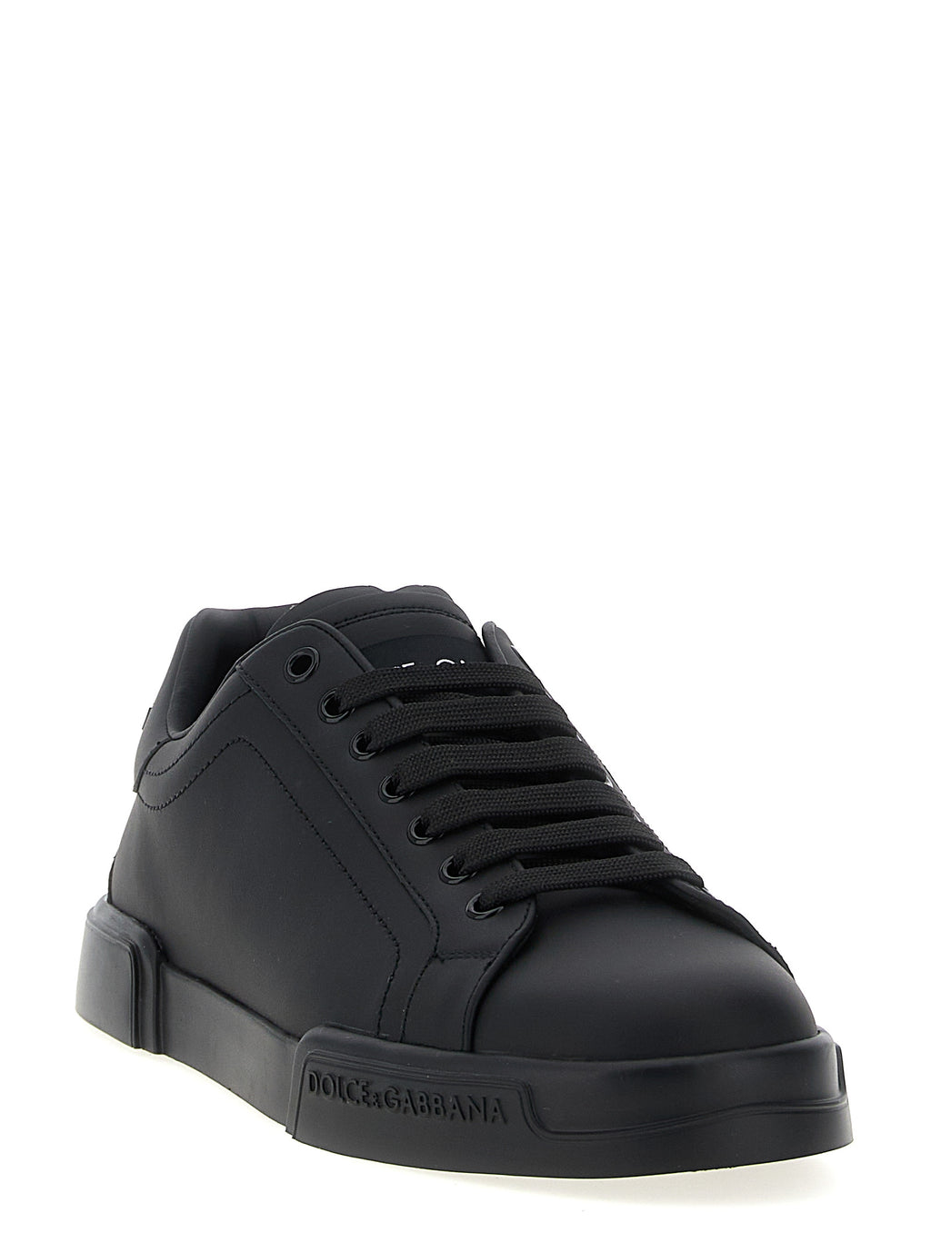 Black Calfskin Low Top Sneakers