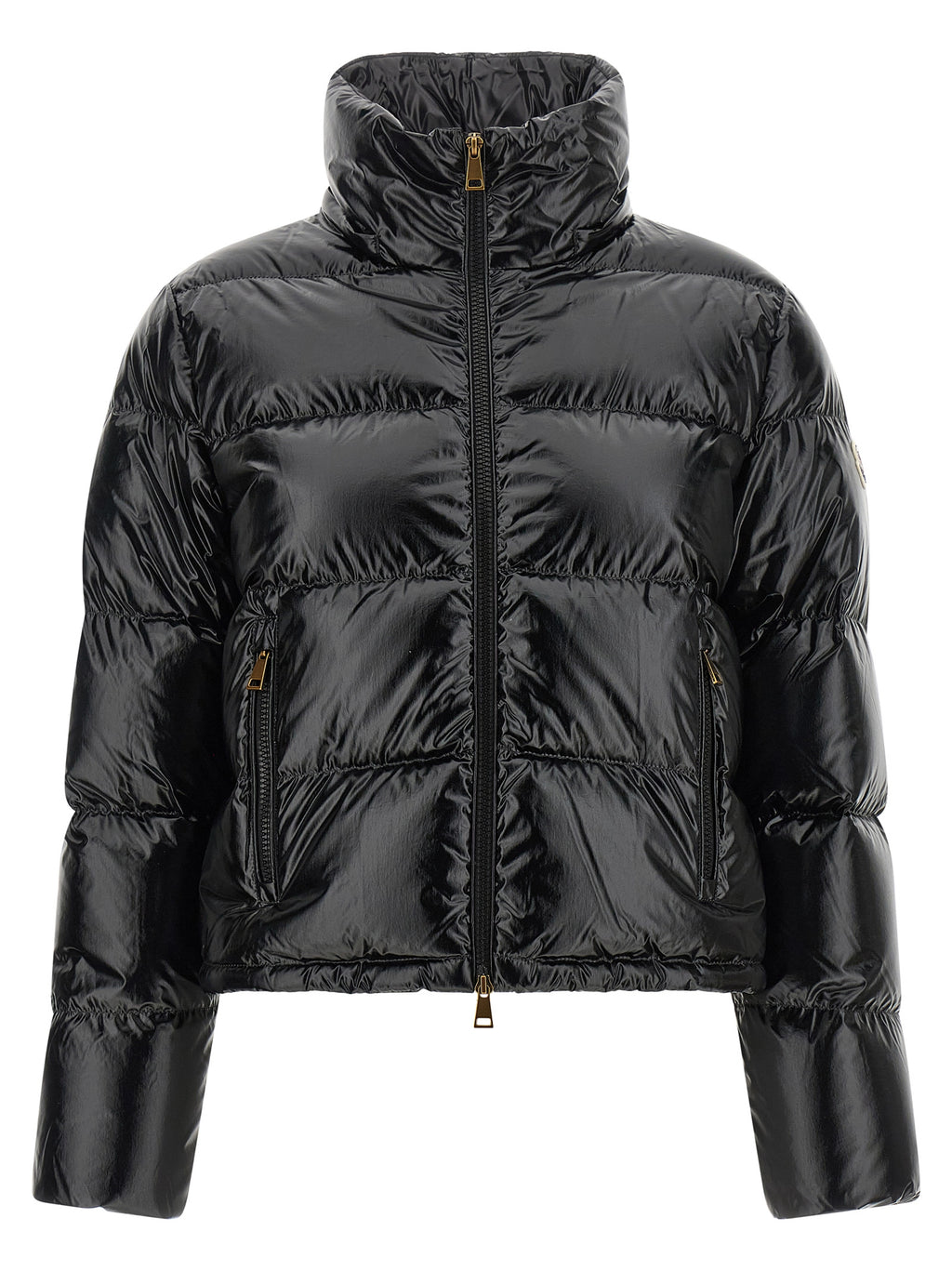 Black Polyamide Full-Length Jacket