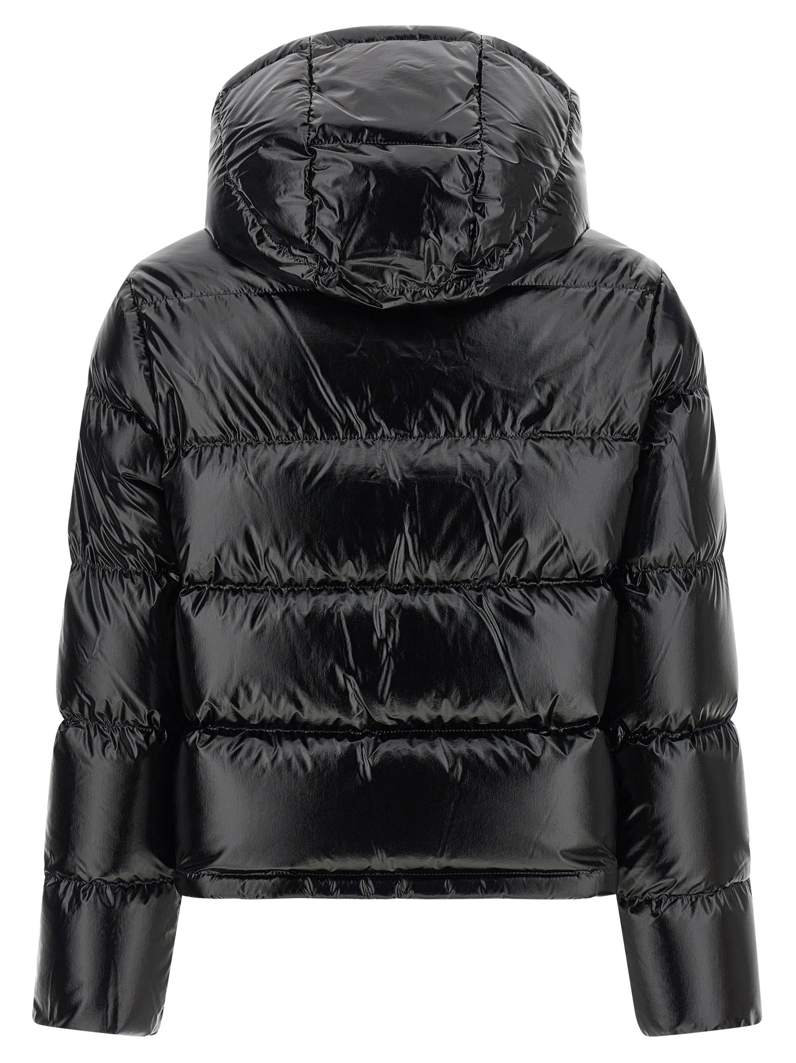 Black Polyamide Full-Length Jacket