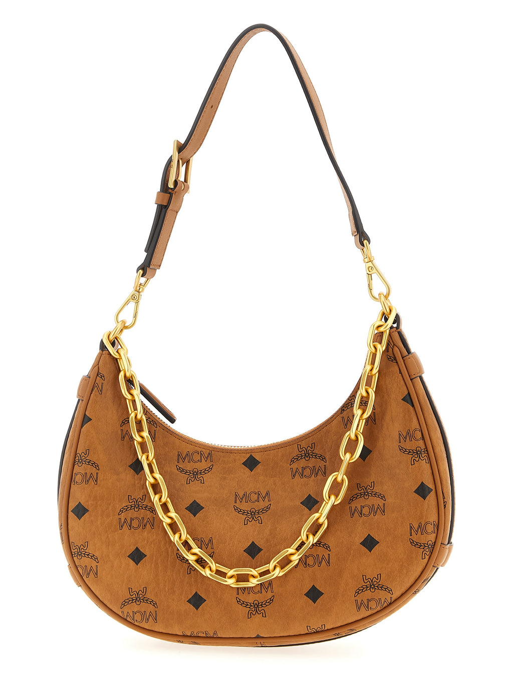 Brown Polyethylene Shoulder Bag