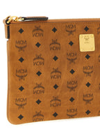 Brown Polyethylene Clutch Bag