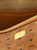 Brown Polyethylene Clutch Bag