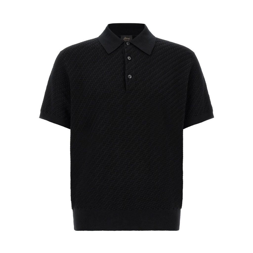 Black Cotton Polo Shirt