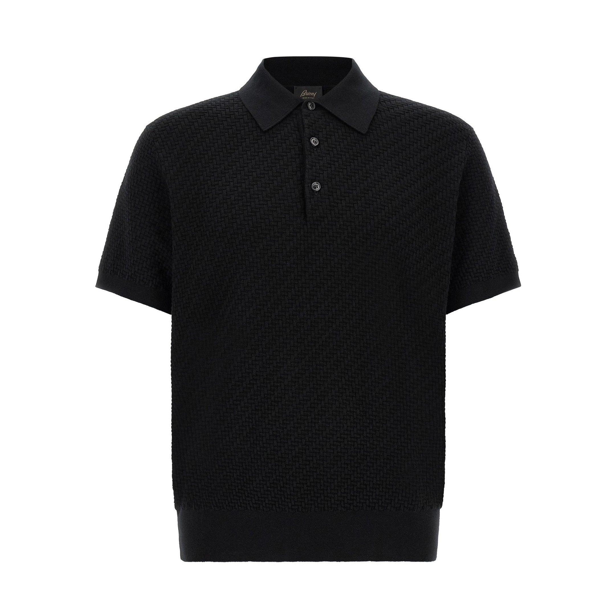 Black Cotton Polo Shirt
