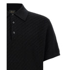 Black Cotton Polo Shirt