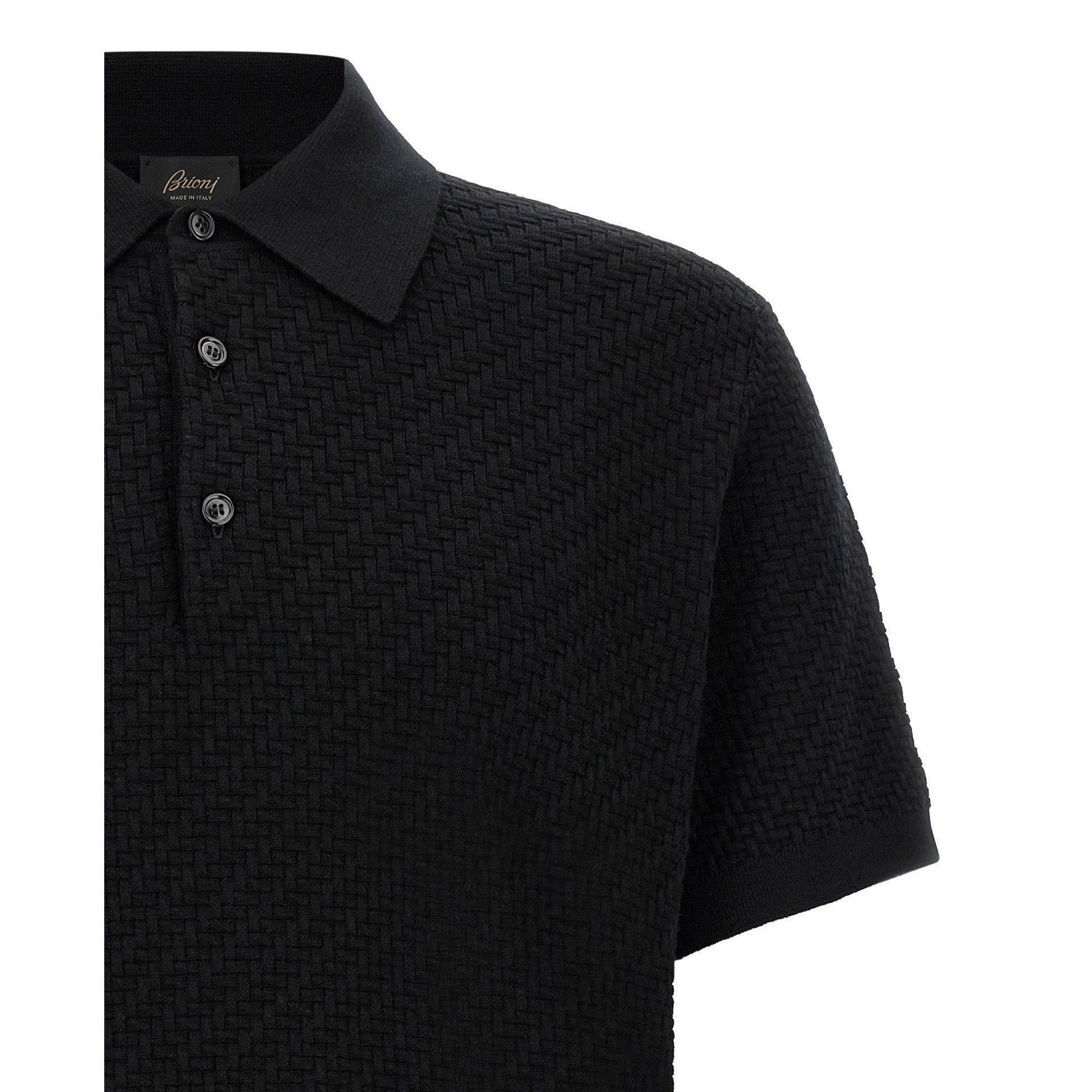 Black Cotton Polo Shirt