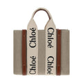 Brown Linen Handbag