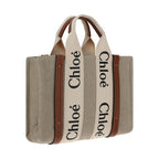 Brown Linen Handbag