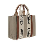 Brown Linen Handbag