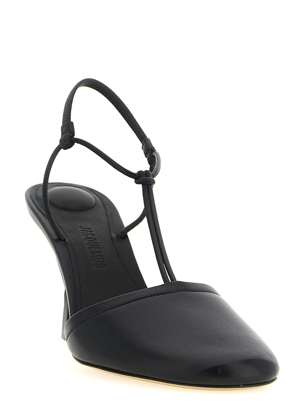 Black Lamb Leather High Heel Pumps