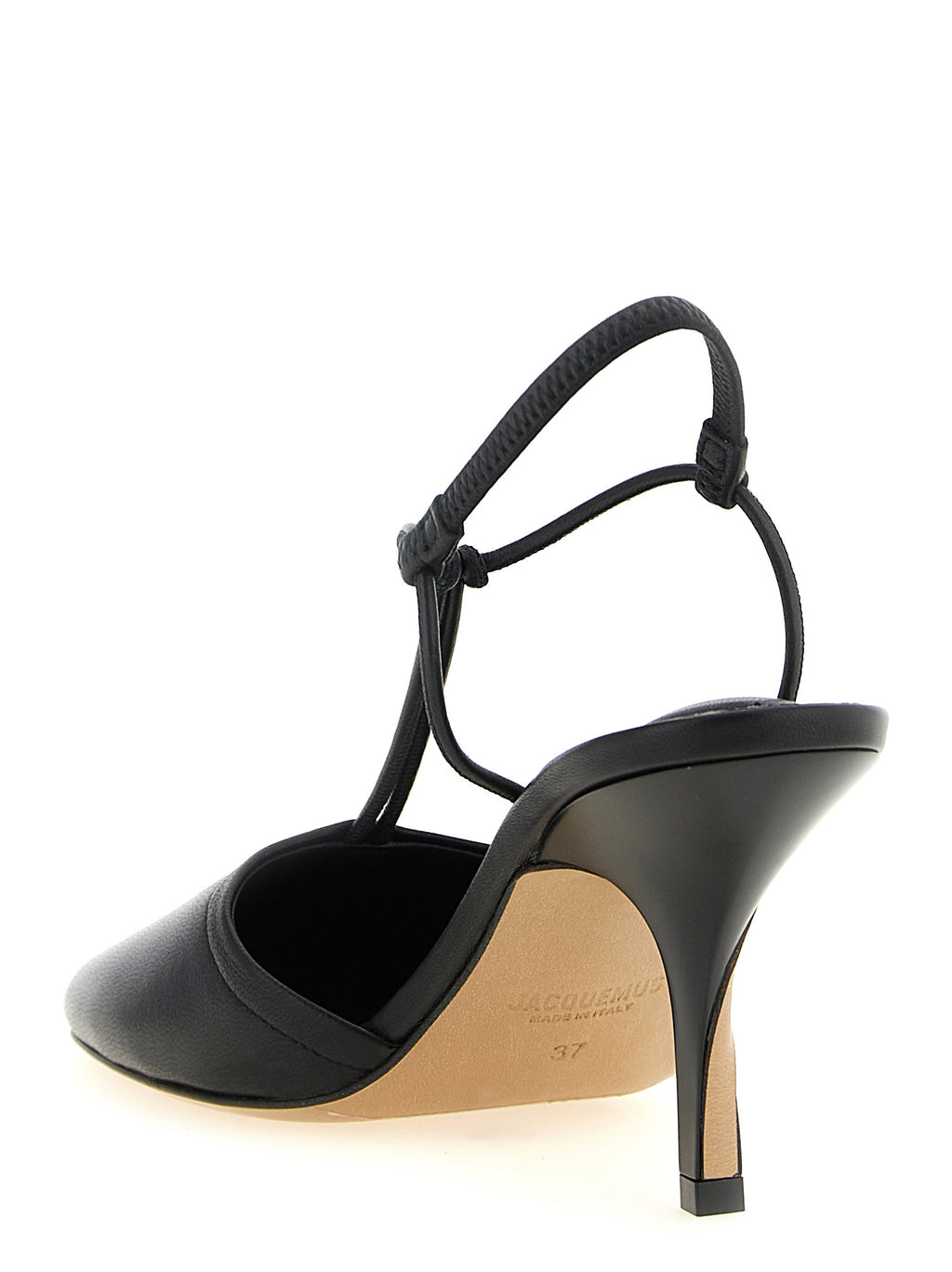 Black Lamb Leather High Heel Pumps
