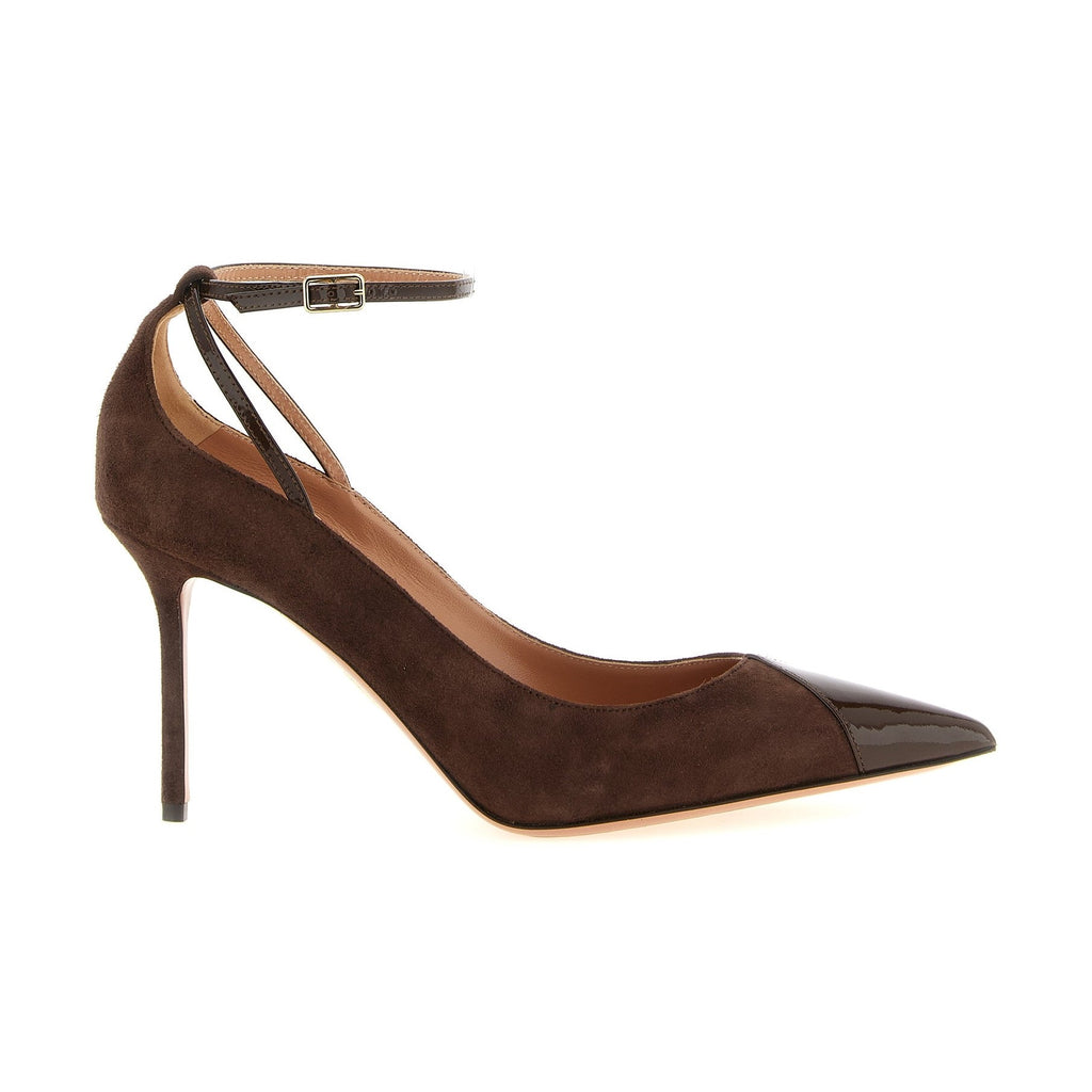 Brown Calfskin High Heel Pumps