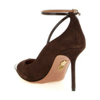 Brown Calfskin High Heel Pumps