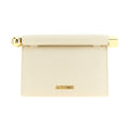 White Lamb Leather Clutch Bag