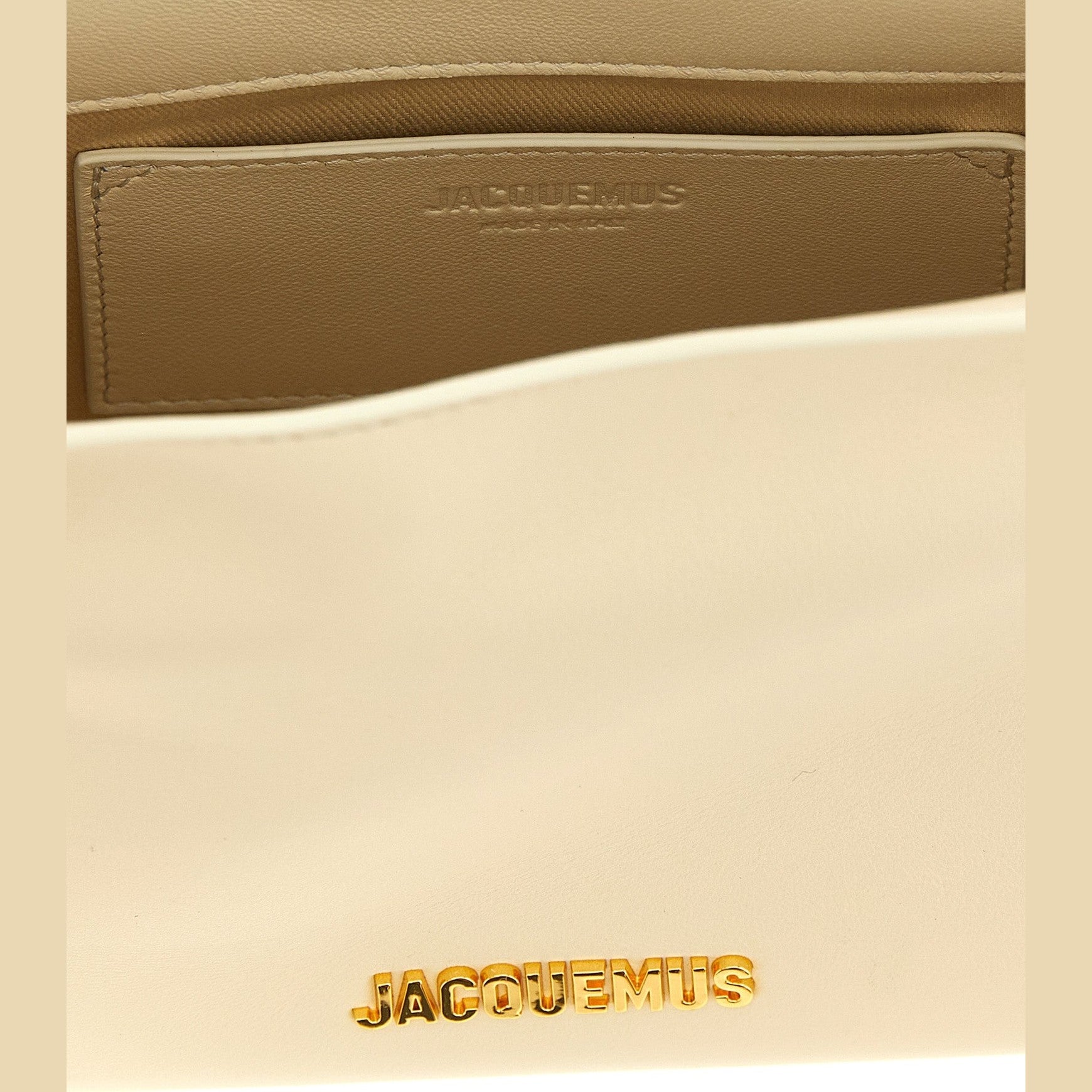 White Lamb Leather Clutch Bag