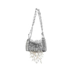 Silver Stainless Steel Shoulder Bag