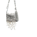 Silver Stainless Steel Shoulder Bag