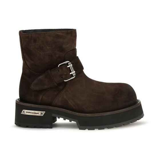 Brown Calf Leather Bos Taurus Ankle Boots