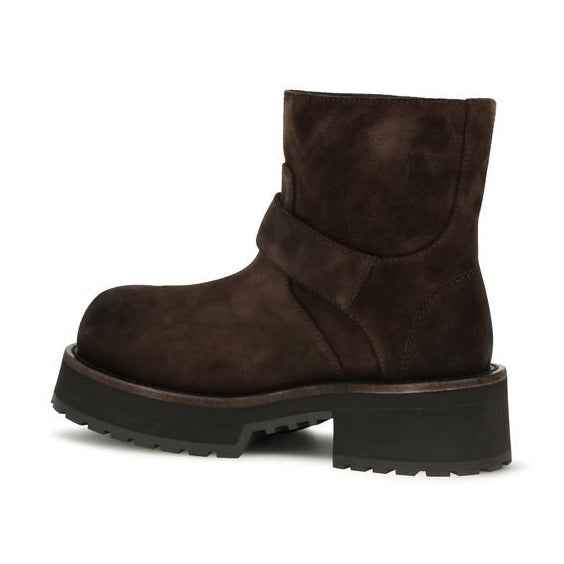 Brown Calf Leather Bos Taurus Ankle Boots