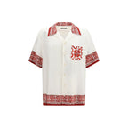 White Silk Pattern Shirt