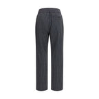 Gray Cotton Casual Pants