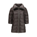 Gray Polyester Full-Length Jacket